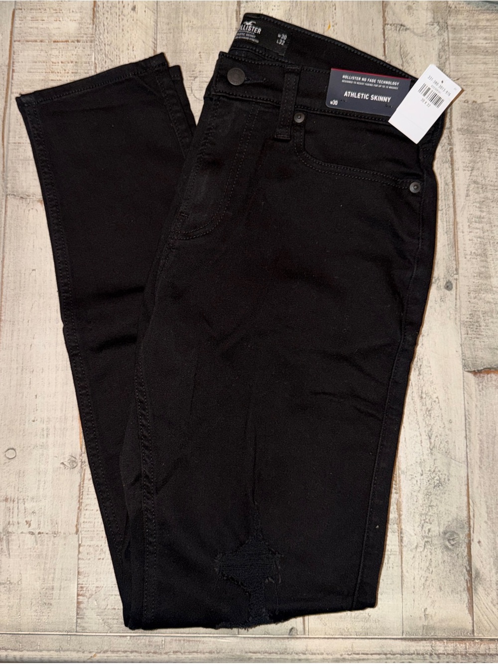 Hollister Black Ripped Athletic Skinny Jeans